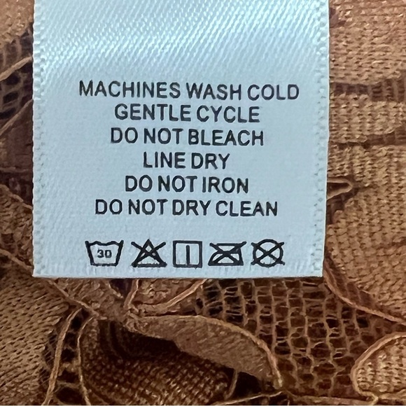 NWT $78 Free People X HAH Comin in Haht Lace Bodysuit Top Size XS Brown Sugar - Picture 12 of 15